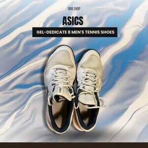 Asics Gel-Dedicate 8 Mens Tennis Shoes Size 9.5 White/Red